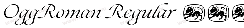 OggRoman Regular字体转换